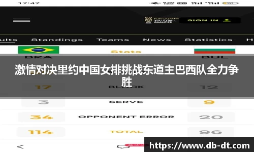 激情对决里约中国女排挑战东道主巴西队全力争胜